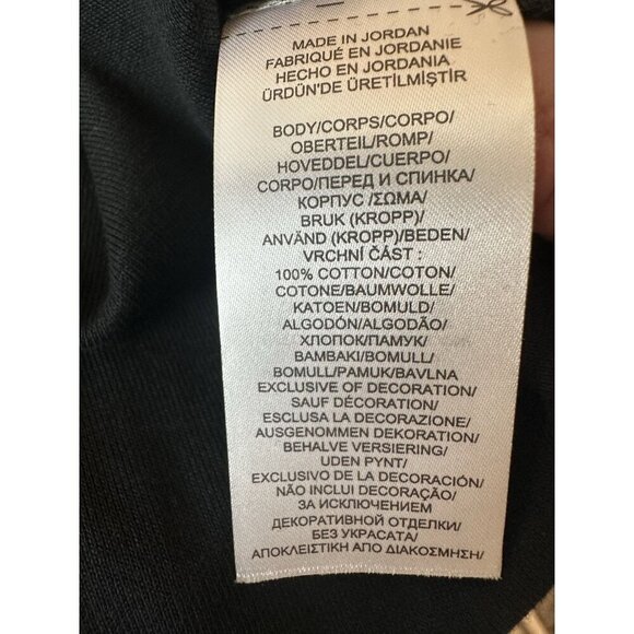 NEW Lauren Ralph Lauren W's Sz M Top Cuffed Short Sleeve Black Gold Zip Accent - Picture 11 of 11